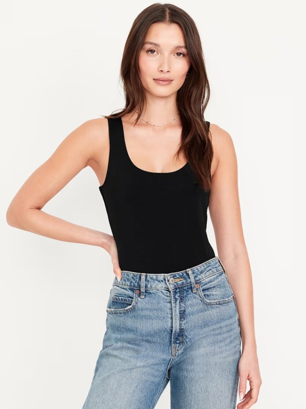 NWOT Old Navy Double-Layer Scoop-Neck Tank BodySuit